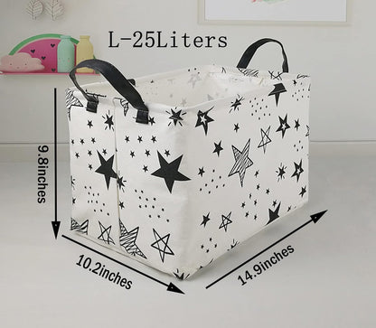 Square Storage Basket Gift Shelf Basket Storage Bin, Nursery Basket Organizer Box for With Handles for Room Deco (Excavator)