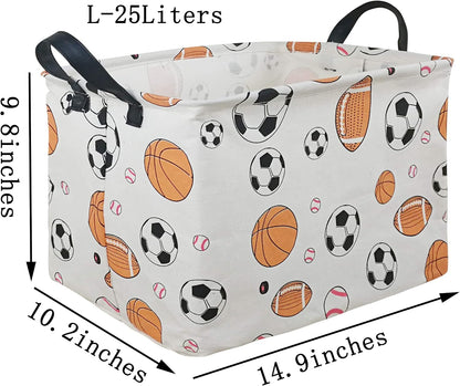 Square Storage Basket Gift Shelf Basket Storage Bin, Nursery Basket Organizer Box for With Handles for Room Deco (Excavator)
