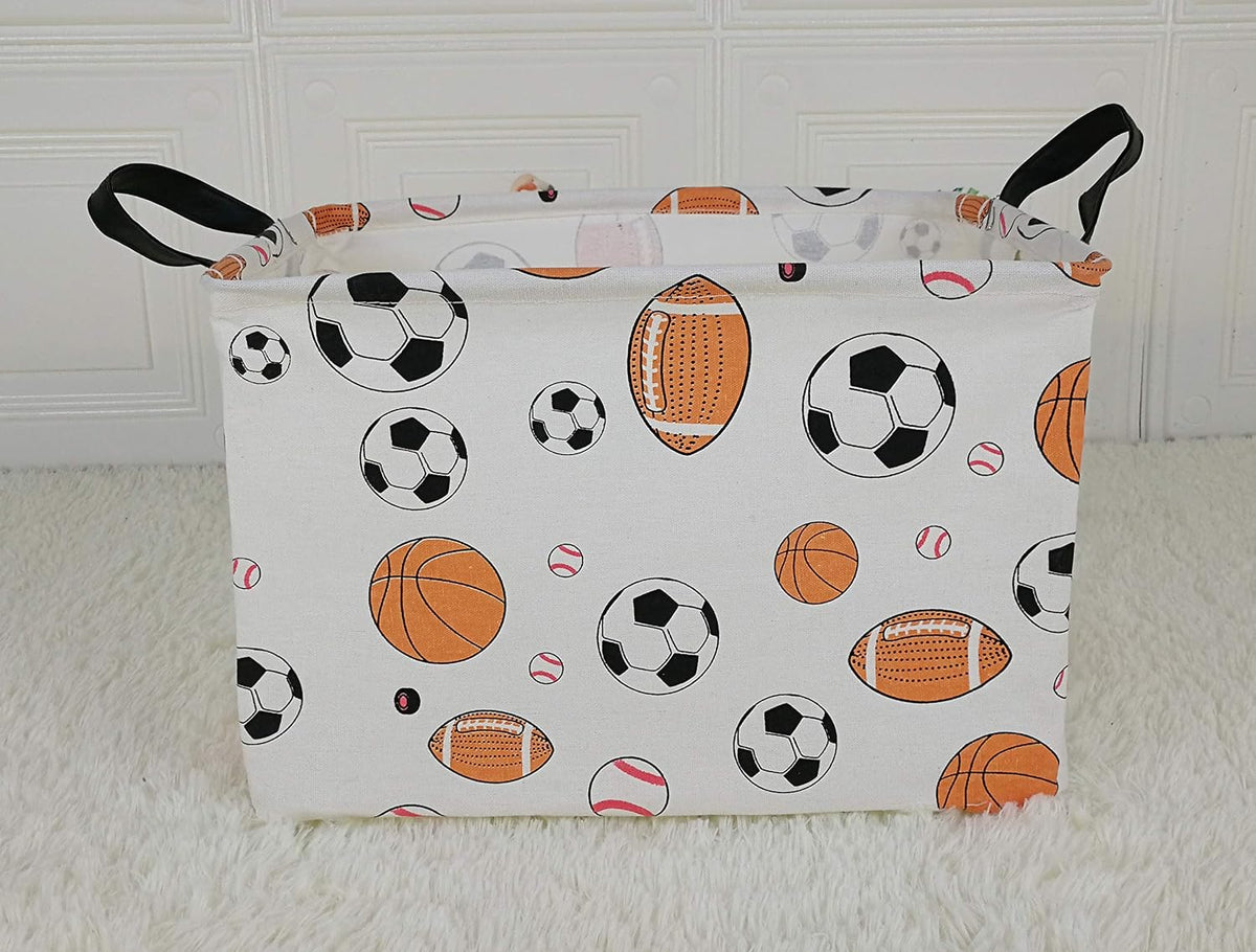 Square Storage Basket Gift Shelf Basket Storage Bin, Nursery Basket Organizer Box for With Handles for Room Deco (Excavator)