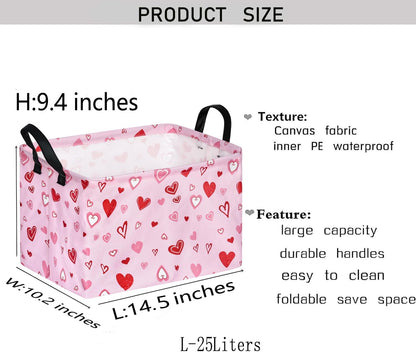 Square Storage Basket Gift Shelf Basket Storage Bin, Nursery Basket Organizer Box for With Handles for Room Deco (Excavator)