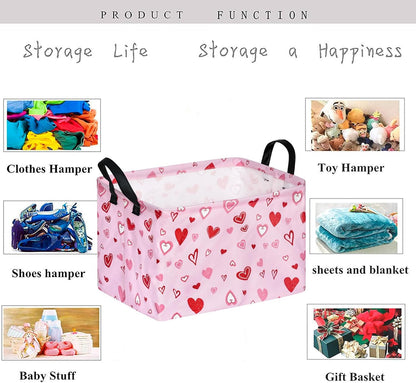 Square Storage Basket Gift Shelf Basket Storage Bin, Nursery Basket Organizer Box for With Handles for Room Deco (Excavator)