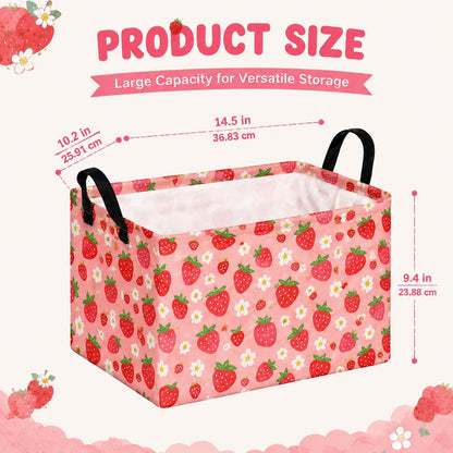 Square Storage Basket Gift Shelf Basket Storage Bin, Nursery Basket Organizer Box for With Handles for Room Deco (Excavator)