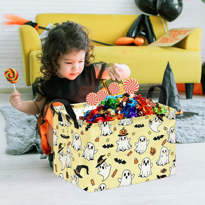 Square Storage Basket Gift Shelf Basket Storage Bin, Nursery Basket Organizer Box for With Handles for Room Deco (Excavator)