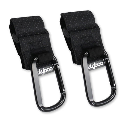Multi-Use Organizer Hook Clips (2 Pack) - Heavy-Duty for Strollers, Diaper Bags, Purses & Shopping Bags - Easy One-Handed Attachment, Durable & Anti-Slip, Fits All Strollers & Bags