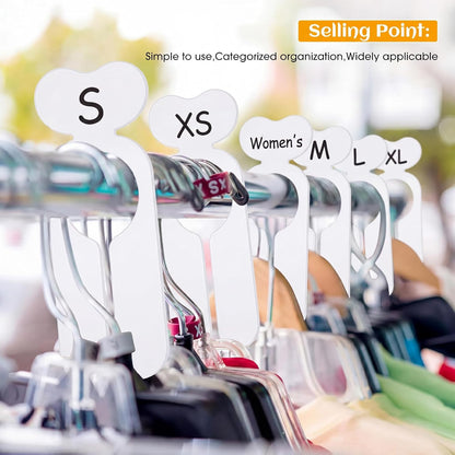 WILLBOND 20 Pack Closet Dividers for Hanging Clothes Clothing Size Clothing Rack Dividers Baby Closet Dividers Weekly Clothes Organizer with 1 Piece Marker Pen for Home Closet Cloth Store