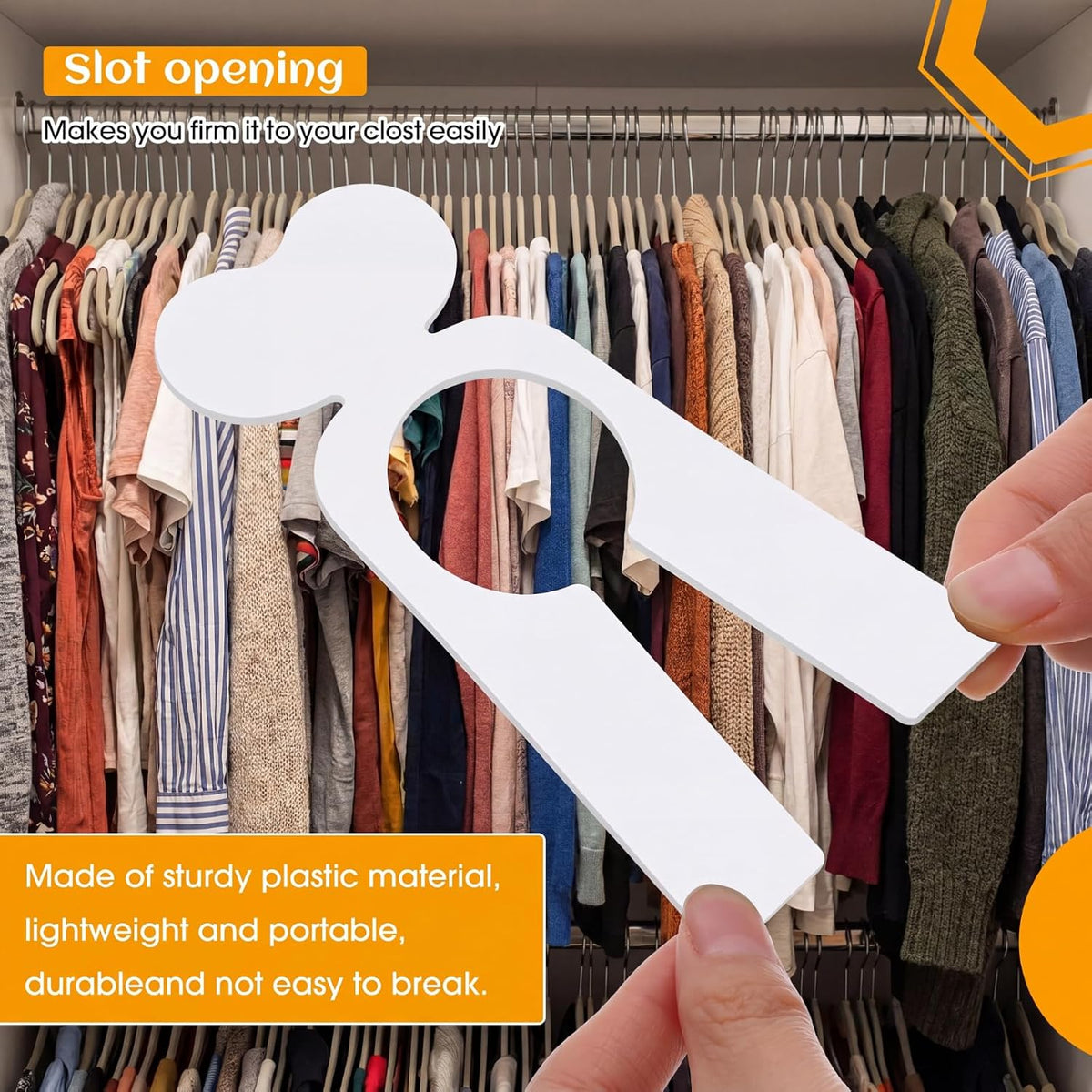 WILLBOND 20 Pack Closet Dividers for Hanging Clothes Clothing Size Clothing Rack Dividers Baby Closet Dividers Weekly Clothes Organizer with 1 Piece Marker Pen for Home Closet Cloth Store