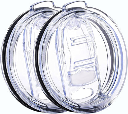 2 Pack 20 oz Tumbler Lid Replacement for Yeti Tumblers | Plastic, Spill Proof, Splash Resistant, Slider Mug Topper