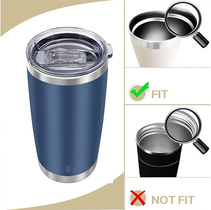 2 Pack 20 oz Tumbler Lid Replacement for Yeti Tumblers | Plastic, Spill Proof, Splash Resistant, Slider Mug Topper