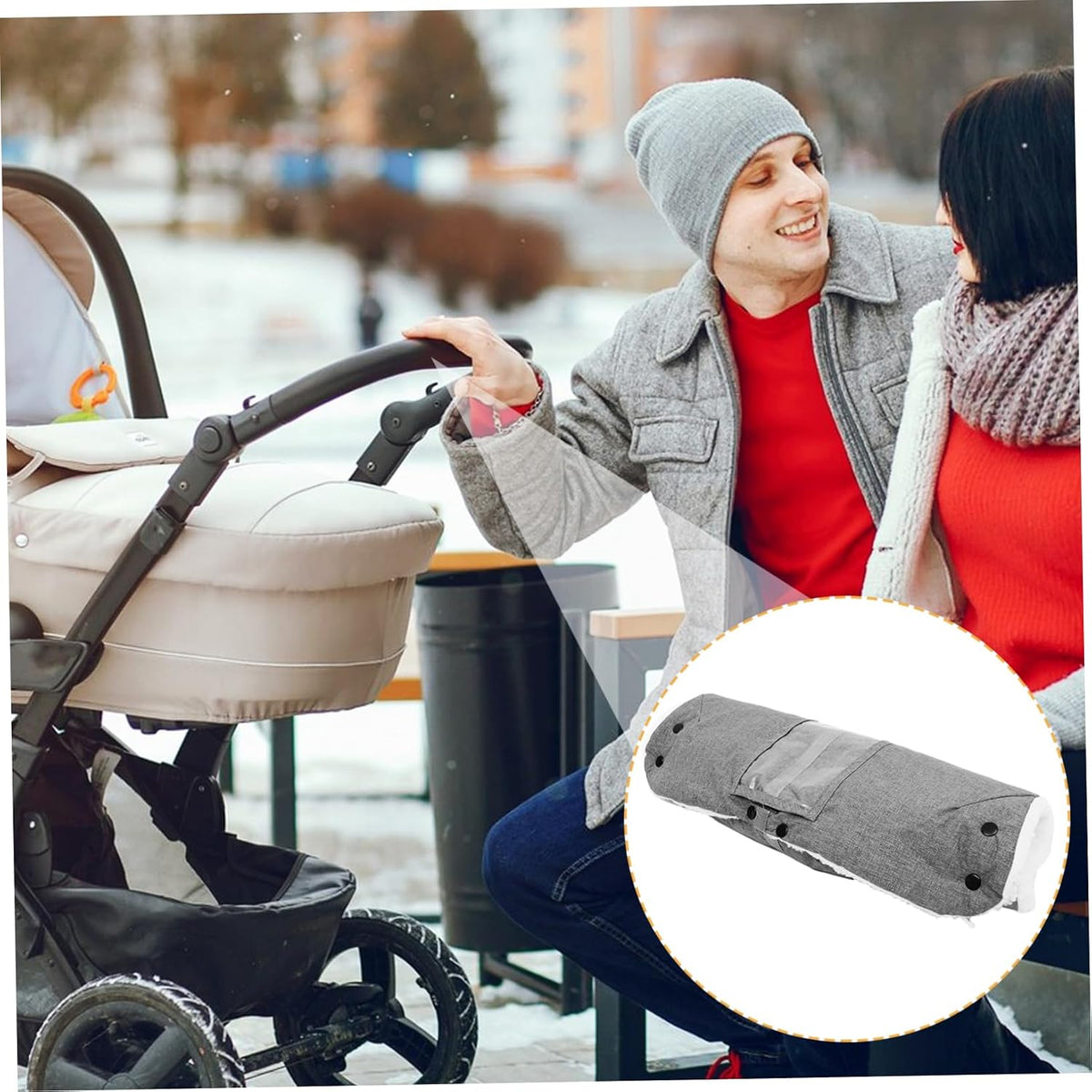 Warm and Windproof Stroller Hand Fleece Gloves Winter Essential for Cold Weather