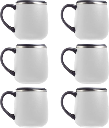 Personalized 11 oz. Stainless Steel Coffee Mugs with Lid - 12 pack Custom Text, Logo - Black