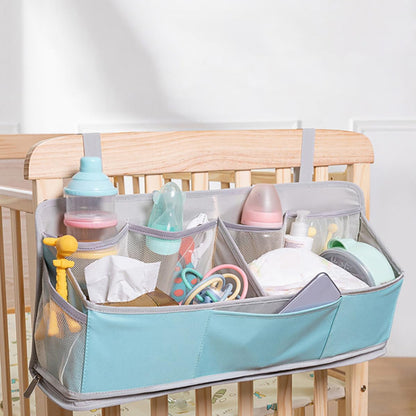 Hanging Oxford Table Diaper and Crib Organizer Changing for Lightweight Cloth with Pp Material Load-bearing Storage Bag for Stuff and Powder New Parents Nursery
