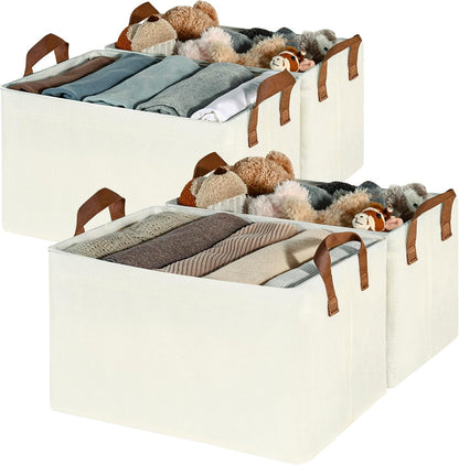 Storage Basket for Shelves, Storage Bins, Light Taupe, 2-Pack