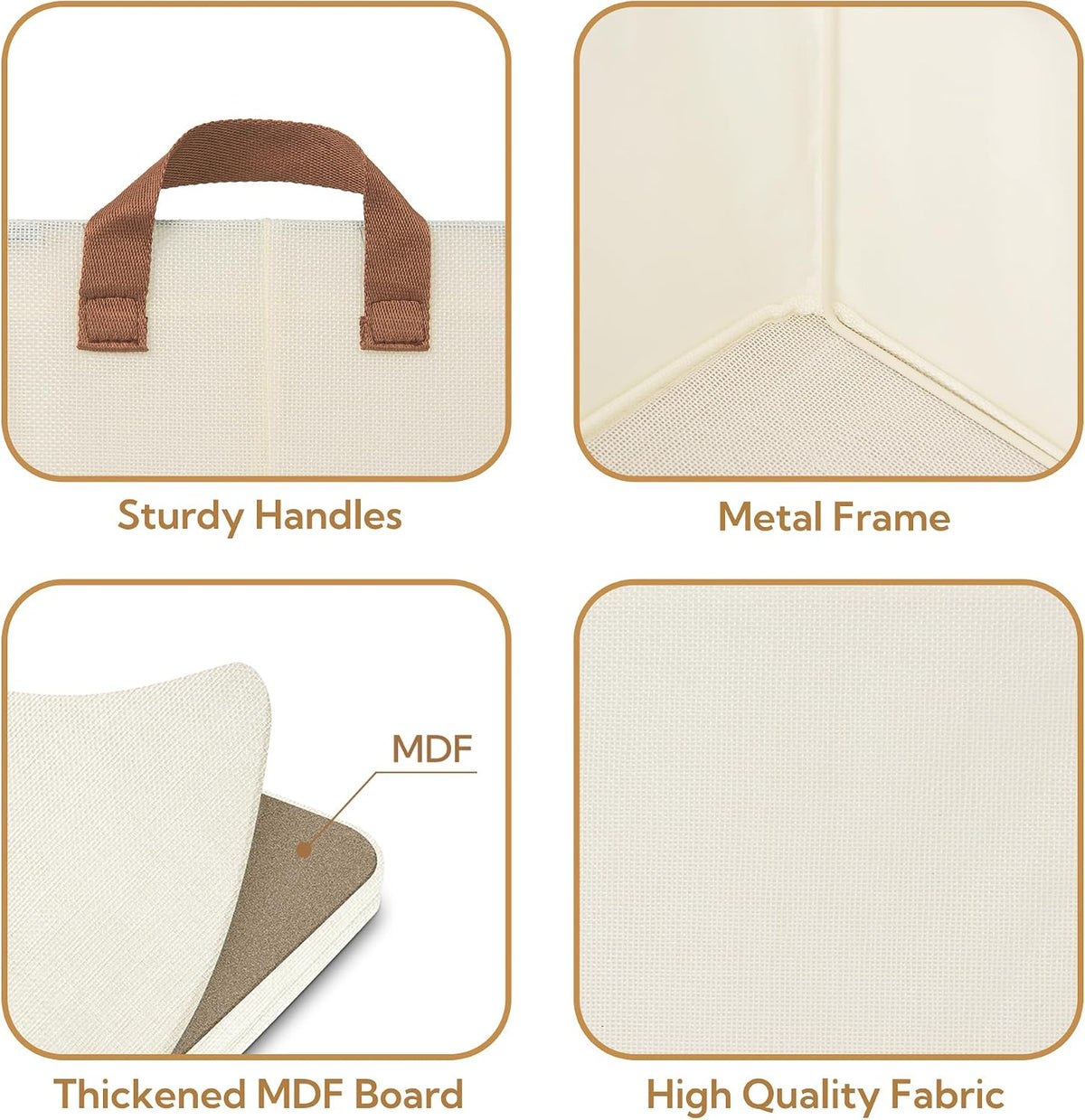 Storage Basket for Shelves, Storage Bins, Light Taupe, 2-Pack