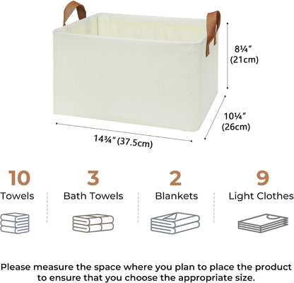 Storage Basket for Shelves, Storage Bins, Light Taupe, 2-Pack