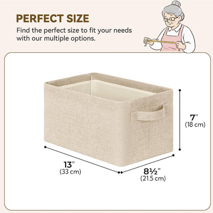 Storage Basket for Shelves, Storage Bins, Light Taupe, 2-Pack