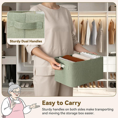 Storage Basket for Shelves, Storage Bins, Light Taupe, 2-Pack