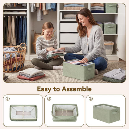 Storage Basket for Shelves, Storage Bins, Light Taupe, 2-Pack