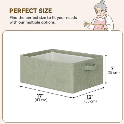 Storage Basket for Shelves, Storage Bins, Light Taupe, 2-Pack