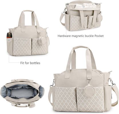 Diaper Bag Tote with Changing Station Upgrade Multi-Function Baby Bag with Adjustable Shoulder Strap