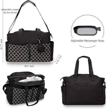 Diaper Bag Tote with Changing Station Upgrade Multi-Function Baby Bag with Adjustable Shoulder Strap