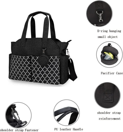 Diaper Bag Tote with Changing Station Upgrade Multi-Function Baby Bag with Adjustable Shoulder Strap