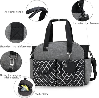 Diaper Bag Tote with Changing Station Upgrade Multi-Function Baby Bag with Adjustable Shoulder Strap
