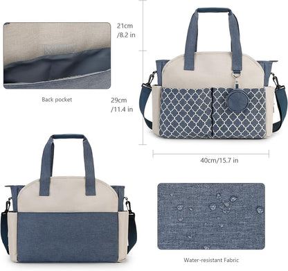 Diaper Bag Tote with Changing Station Upgrade Multi-Function Baby Bag with Adjustable Shoulder Strap