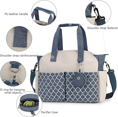 Diaper Bag Tote with Changing Station Upgrade Multi-Function Baby Bag with Adjustable Shoulder Strap