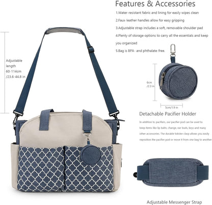 Diaper Bag Tote with Changing Station Upgrade Multi-Function Baby Bag with Adjustable Shoulder Strap