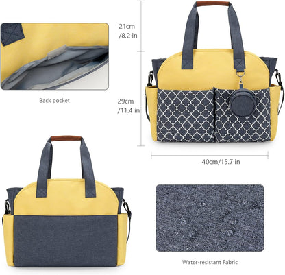 Diaper Bag Tote with Changing Station Upgrade Multi-Function Baby Bag with Adjustable Shoulder Strap