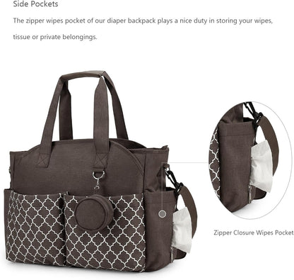 Diaper Bag Tote with Changing Station Upgrade Multi-Function Baby Bag with Adjustable Shoulder Strap