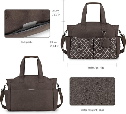 Diaper Bag Tote with Changing Station Upgrade Multi-Function Baby Bag with Adjustable Shoulder Strap