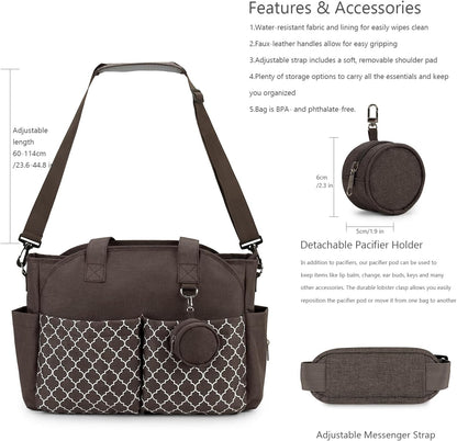 Diaper Bag Tote with Changing Station Upgrade Multi-Function Baby Bag with Adjustable Shoulder Strap