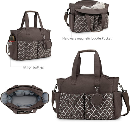 Diaper Bag Tote with Changing Station Upgrade Multi-Function Baby Bag with Adjustable Shoulder Strap