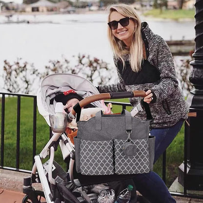 Diaper Bag Tote with Changing Station Upgrade Multi-Function Baby Bag with Adjustable Shoulder Strap