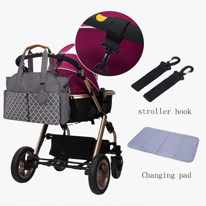Diaper Bag Tote with Changing Station Upgrade Multi-Function Baby Bag with Adjustable Shoulder Strap