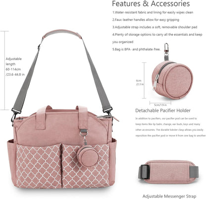 Diaper Bag Tote with Changing Station Upgrade Multi-Function Baby Bag with Adjustable Shoulder Strap