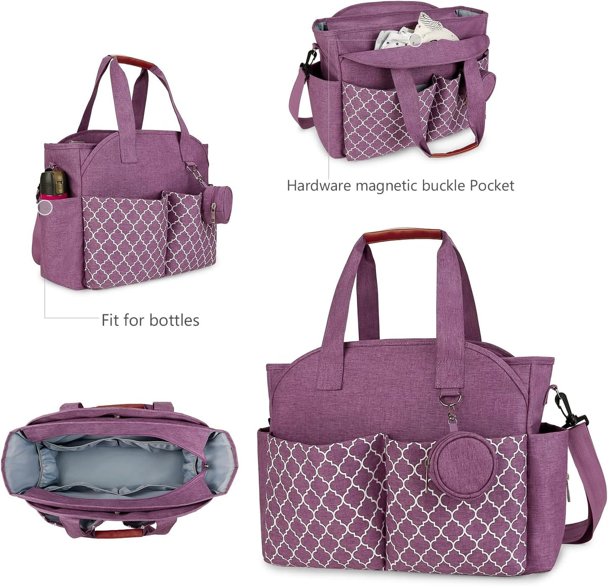 Diaper Bag Tote with Changing Station Upgrade Multi-Function Baby Bag with Adjustable Shoulder Strap