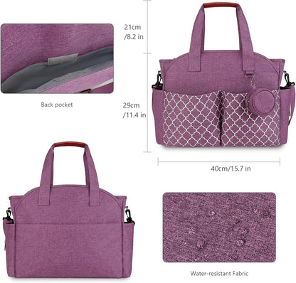 Diaper Bag Tote with Changing Station Upgrade Multi-Function Baby Bag with Adjustable Shoulder Strap