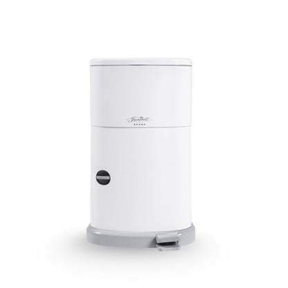 Akord Slim Adult Diaper Pail — 7-Gallon (11.8” x 10.2” x 20.5”), Hands-Free Foot Pedal, Double-Sealed Odor Reduction, Continuous Liner System