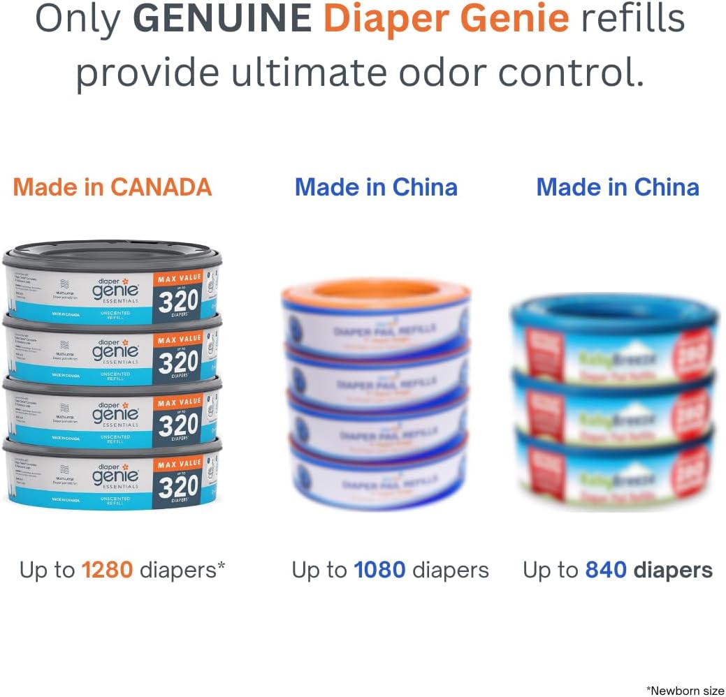 Essentials Round Refill 8-Pack, Unscented, Fits Complete Pails