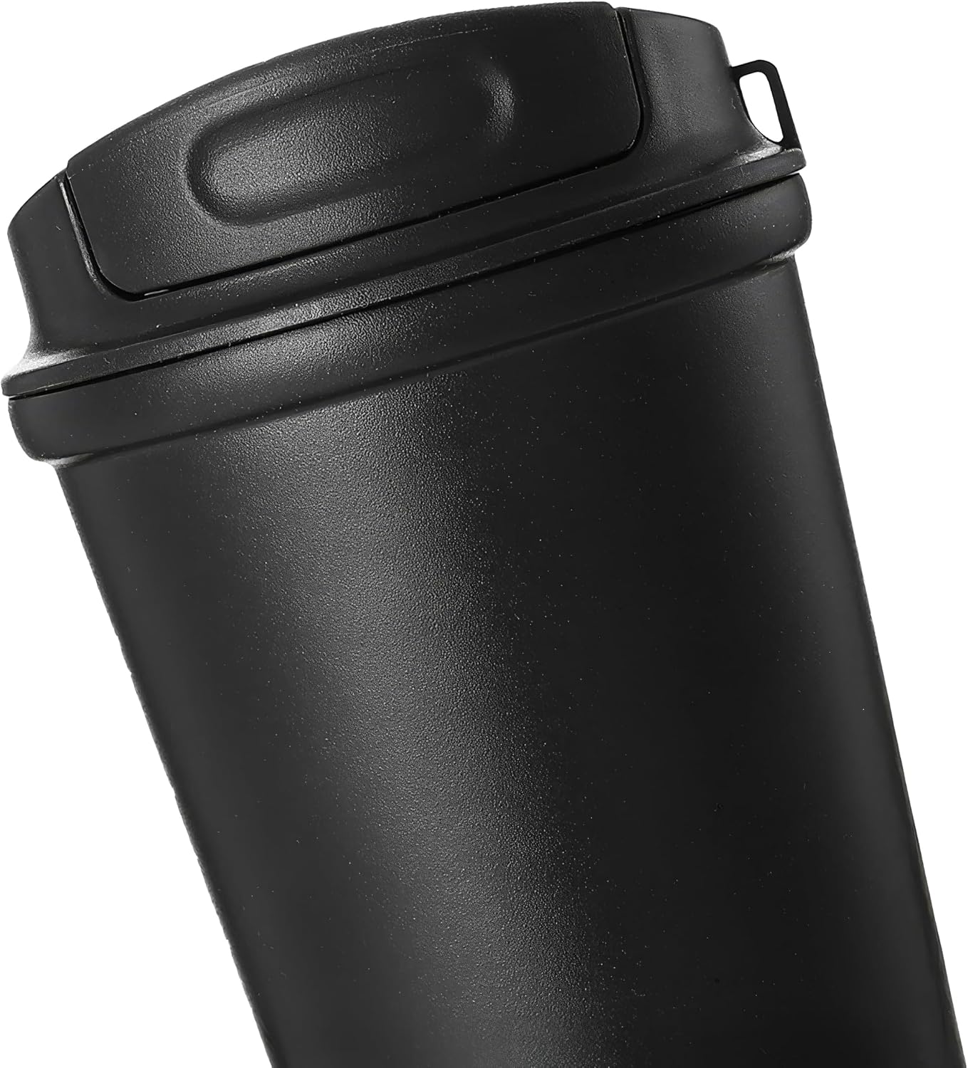 4 Work Flip Open Coffee Mug | 13 oz | Transparent Lid Design, Double Wall Vacuum Travel Mug, Cup Holder Friendly, Non-Slip Base, Compatible with Lanyard Loop – Grey ST-251