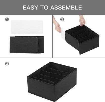 Pants Jeans Organizer for Closet, 4 Pack Drawer Organizers for Clothing, 5 Grids Wardrobe Clothes Storage for Deep Drawer, T-Shirts, Legging, Short