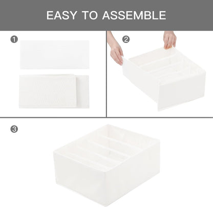 Pants Jeans Organizer for Closet, 4 Pack Drawer Organizers for Clothing, 5 Grids Wardrobe Clothes Storage for Deep Drawer, T-Shirts, Legging, Short