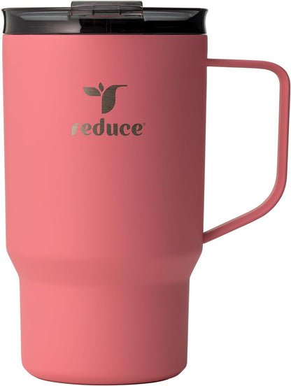 24 oz Hot1 Vacuum Insulated Mug for Hot Tea, Coffee and Other Hot Drinks - With Flo-Motion Lid and Handle, Single-Serve and Cupholder Friendly, Keeps Drinks Hot for up to 8 Hrs, Java