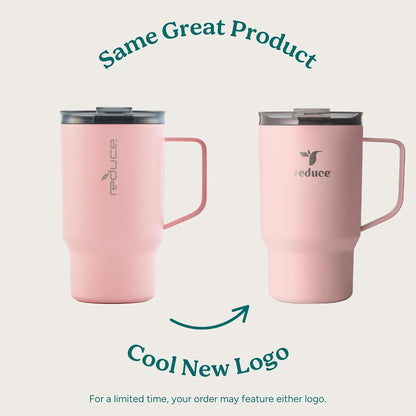 24 oz Hot1 Vacuum Insulated Mug for Hot Tea, Coffee and Other Hot Drinks - With Flo-Motion Lid and Handle, Single-Serve and Cupholder Friendly, Keeps Drinks Hot for up to 8 Hrs, Java