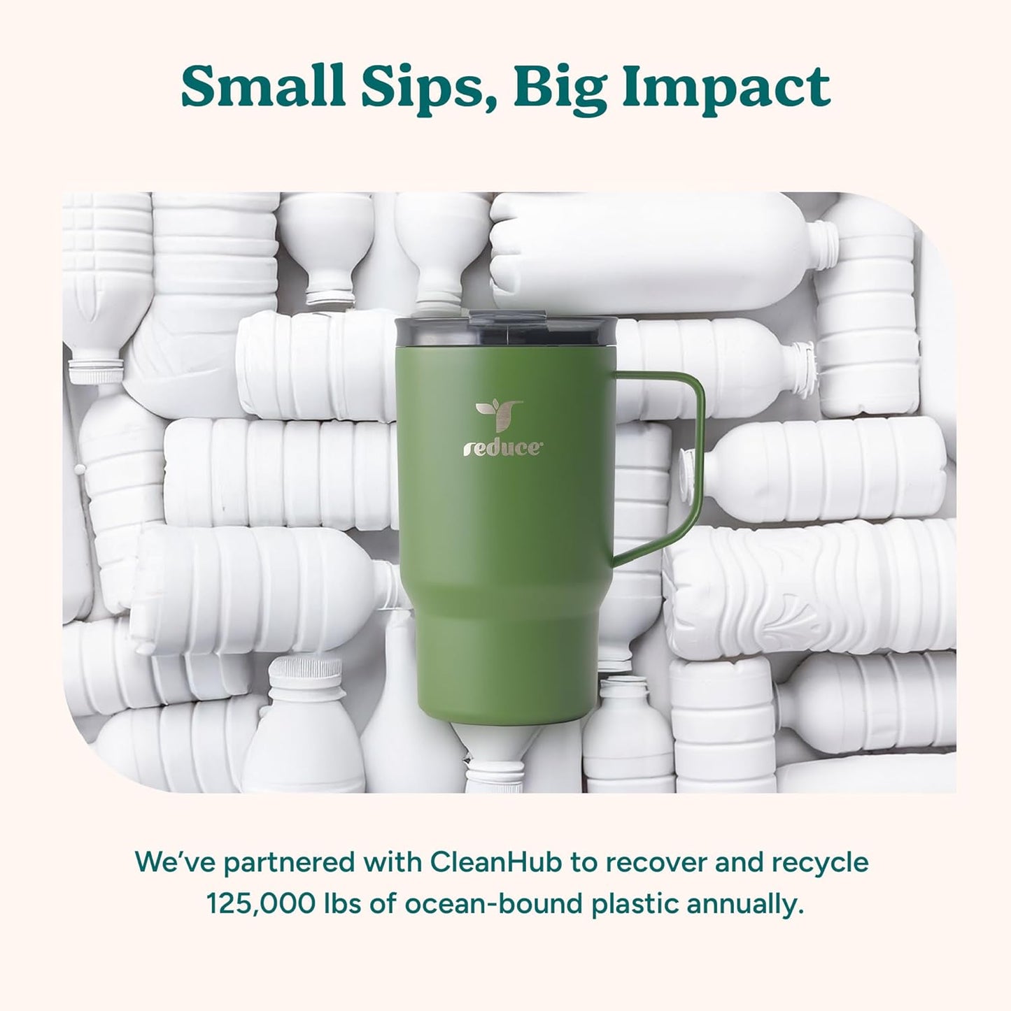 24 oz Hot1 Vacuum Insulated Mug for Hot Tea, Coffee and Other Hot Drinks - With Flo-Motion Lid and Handle, Single-Serve and Cupholder Friendly, Keeps Drinks Hot for up to 8 Hrs, Java