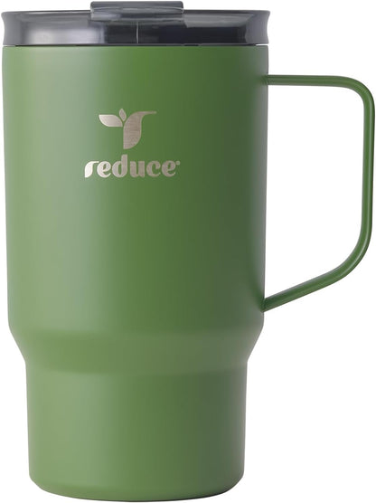 24 oz Hot1 Vacuum Insulated Mug for Hot Tea, Coffee and Other Hot Drinks - With Flo-Motion Lid and Handle, Single-Serve and Cupholder Friendly, Keeps Drinks Hot for up to 8 Hrs, Java