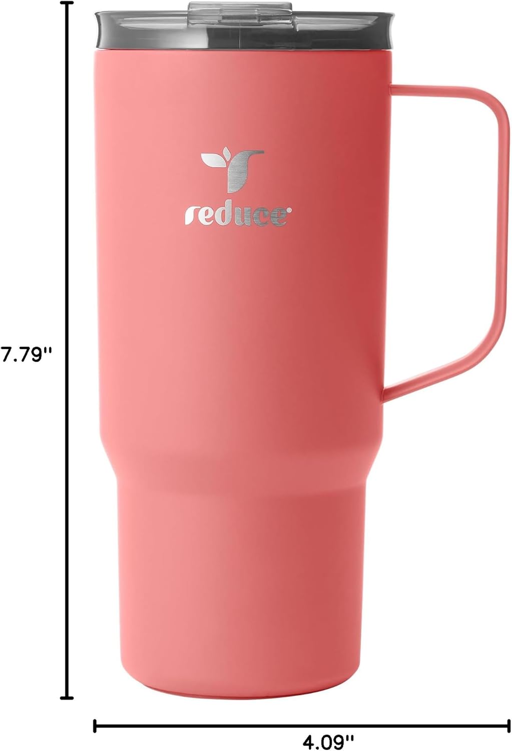 24 oz Hot1 Vacuum Insulated Mug for Hot Tea, Coffee and Other Hot Drinks - With Flo-Motion Lid and Handle, Single-Serve and Cupholder Friendly, Keeps Drinks Hot for up to 8 Hrs, Java