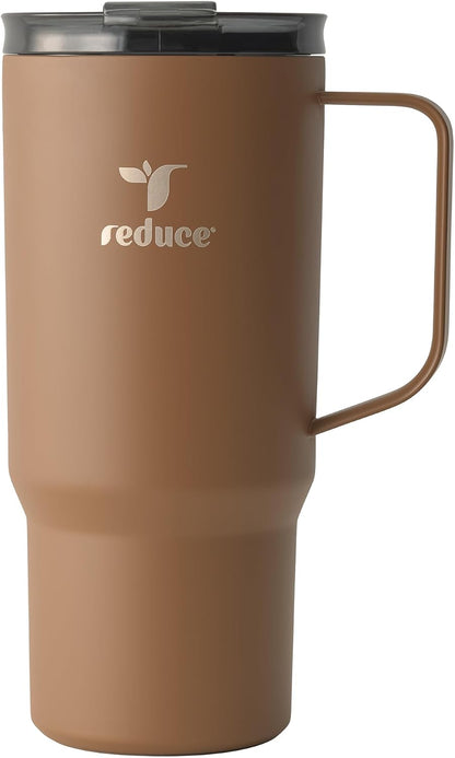 24 oz Hot1 Vacuum Insulated Mug for Hot Tea, Coffee and Other Hot Drinks - With Flo-Motion Lid and Handle, Single-Serve and Cupholder Friendly, Keeps Drinks Hot for up to 8 Hrs, Java